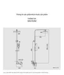BỘ SEN CÂY TẮM ĐỨNG NÓNG LẠNH RANCO RC-B23 – VUÔNG HIỆN ĐẠI, SANG TRỌNG, TIỆN NGHI