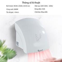 Máy sấy tay tự động cảm biến hồng ngoại RC - 8820