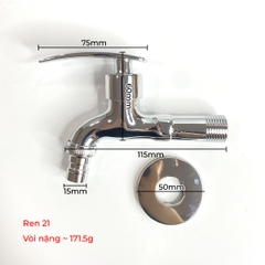 Vòi đồng tay gạt, vòi hồ RC-10