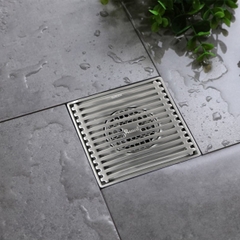 Phễu thoát sàn chống mùi hôi, ga thoát sàn RANCO 15cm inox 304 ngăn rác, thoát nước nhanh RO-295A
