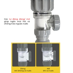 Xi phông chậu rửa tay xả nhấn mặt sứ RC-905