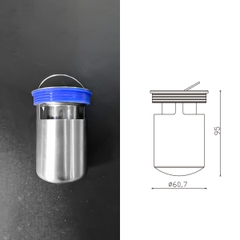 Ga thoát sàn inox 304 phi 60 phù hợp ống 76, 90, 110mm RC-255E