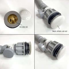 Xi phông chậu rửa tay xả nhấn mặt sứ RC-905
