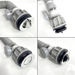 Xi phông chậu rửa tay xả lật mặt inox RC-902