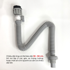 Xi phông chậu rửa tay xả lật mặt inox RC-902