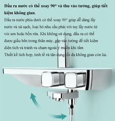 Bộ cây vòi sen tắm ba chức năng A-78  Công nghệ điều nhiệt thông minh, an toàn và sang trọng