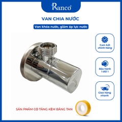 Van chia nước, đầu nối chống dò nước RANCO mạ crom Lõi đồng khóa nước, giảm áp lực nước ren 21 KT - 921