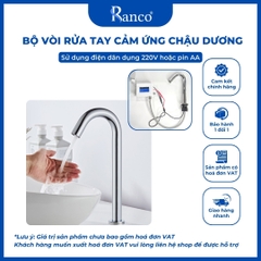 Bộ vòi chậu rửa tay cảm ứng 1 đường lạnh RC - 150C