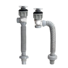 Xi phông chậu rửa tay xả nhấn mặt inox RC-903