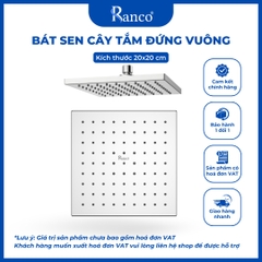 Bát sen cây tắm đứng, bát sen vuông to 20x20cm RANCO sáng bóng mát xa dày dặn KT - 621