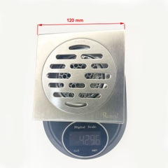 Phễu thoát sàn chống mùi hôi RANCO inox 304 ngăn rác, thoát nước phi 69 cho ống 76,90, 110mm RO-255A