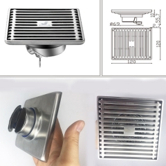 Phễu thoát sàn chống mùi hôi RANCO inox 304 ngăn rác thoát nước nhanh phi 69 ốg 76, 90,110mm RO-294A
