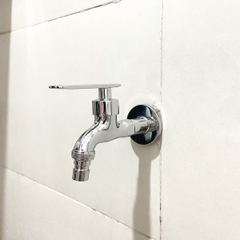 Vòi xả hồ tay gạt RANCO cấp nước máy giặt xả rửa sàn phòng tắm, chất liệu mạ chrome lõi đồng KT - 912