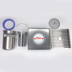 Phễu thoát sàn chống mùi hôi RANCO inox 304 ngăn rác thoát nước nhanh phi 69 ốg 76, 90,110mm RO-294E