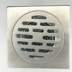 Phễu thoát sàn chống mùi hôi RANCO inox 304 ngăn rác, thoát nước phi 69 cho ống 76,90, 110mm RO-255A
