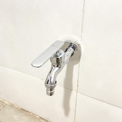 Vòi xả hồ tay gạt RANCO cấp nước máy giặt xả rửa sàn phòng tắm, chất liệu mạ chrome lõi đồng KT - 912