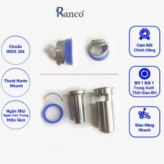 Lõi thoát sàn chống mùi hôi nhà tắm RANCO chất liệu INOX 304 ngăn rác, côn trùng, thoát nước nhanh