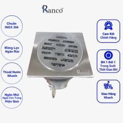 Phễu thoát sàn chống mùi hôi RANCO inox 304 ngăn rác, côn trùng, thoát nước nhanh phi 45.6 RO-242A