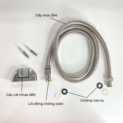 Bộ vòi hoa sen dây Inox 304 FSI 013