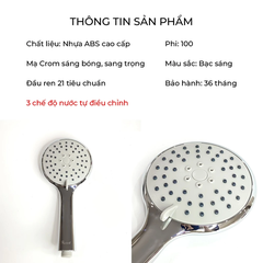 Bộ vòi hoa sen dây Inox 304 FSI 013