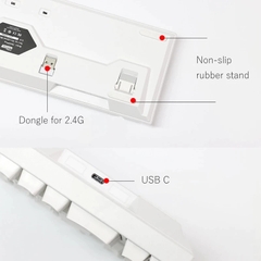 RK68 PLUS RGB - Bàn phím cơ RK68 Plus led RGB kết nối 3 chế độ - Bluetooth 5.0 | Wireless 2.4G | Dây type C