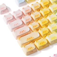 Bộ Keycap Akko Colorful Cats MAO (PBT Dye-subbed / MAO profile / 142 nút)