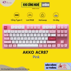 Bàn phím cơ AKKO ACR87 pink (Hotswap / RGB / AKKO CS sw Jelly Blue)