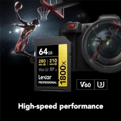 Thẻ nhớ Lexar SDXC Professional 1800x UHS-II U3 V60, 64GB / 128GB / 256GB