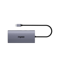 Hub chuyển đổi RAPOO XD101 10in1 - To VGA, HDMI 4K, USB 3.0, TF/SD Card, RJ45, PD, Audio