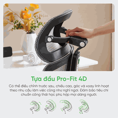 Ghế Công Thái Học Upgen Revolution 2025 - Thiết kế 3 vùng độc lập, tựa đầu 4D, lưới Matrex thoáng mát (Hàng chính hãng)