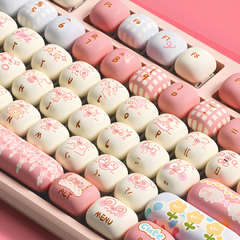 Bàn phím cơ MonsGeek MG108B – Piggy Party Cute (Multi-modes / Hotswap / RGB / Piano v3 switch)