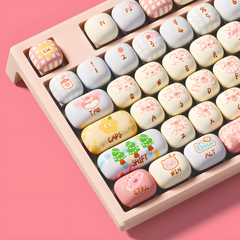 Bàn phím cơ MonsGeek MG108B – Piggy Party Cute (Multi-modes / Hotswap / RGB / Piano v3 switch)