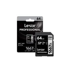 Thẻ nhớ SD Lexar Profes. 1667x SDXC UHS-II U3 V30, 64GB/ 128GB/ 256GB