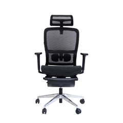 Ghế Công Thái Học Gami Lum2 - Bản Kê Tay 2D / Đen ( Có Chân Gác)