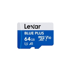 Thẻ nhớ Lexar BLUE PLUS microSDXC UHS-I Card, C10, U1, V10, A1, Up to 100MB/s - 64GB