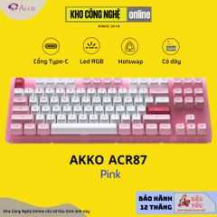 Bàn phím cơ AKKO ACR87 pink (Hotswap / RGB / AKKO CS sw Jelly Blue)