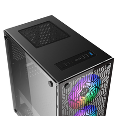 Vỏ Case máy tính XIGMATEK NYX 3F (EN43057) - M-ATX, 2 SIDE TEMPERED GLASS, KÈM 03 FAN XIGMATEK X20F