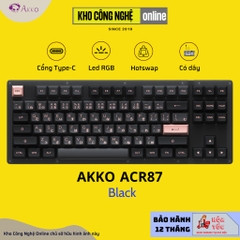 Bàn phím cơ AKKO ACR87 Black (Hotswap / RGB / AKKO CS sw Jelly Black)