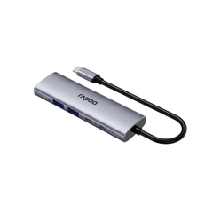Hub chuyển đổi RAPOO XD51 5in1 - Type C to HDMI 4K, USB 3.0, Type c, PD