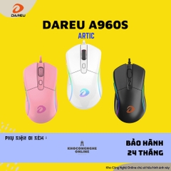 Chuột DAREU A960S Hồng / Trắng / Đen - ULTRALIGHT (PixArt PMW3389, DPI 16000)