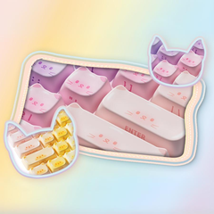 Bộ Keycap Akko Colorful Cats MAO (PBT Dye-subbed / MAO profile / 142 nút)