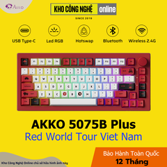 Bàn phím cơ AKKO 5075B Plus Red World Tour Viet Nam