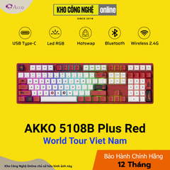 Bàn phím cơ AKKO 5108B Plus Red World Tour Viet Nam