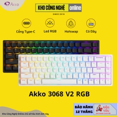 Bàn Phím Cơ AKKO 3068 v2 RGB (Foam tiêu âm / Hotswap / AKKO CS Jelly switch)