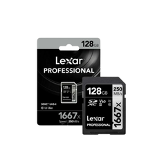 Thẻ nhớ SD Lexar Profes. 1667x SDXC UHS-II U3 V30, 64GB/ 128GB/ 256GB