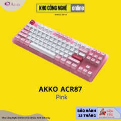 Bàn phím cơ AKKO ACR87 pink (Hotswap / RGB / AKKO CS sw Jelly Blue)