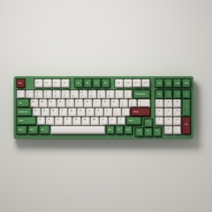 Bàn Phím Cơ Akko 3098B Matcha Red Bean (3 Chế độ kết nối / Led RGB / Hotswap / Switch Akko Piano Pro) - Hàng Chính Hãng