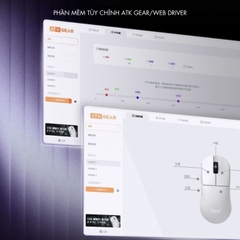 Chuột Không Dây Gaming ATK U2 SE Tri-mode - White