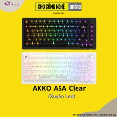 Bộ keycap AKKO trong suốt xuyên led AKKO Keycap set ASA Clear (PC / ASA-Clear profile / 155 nút)