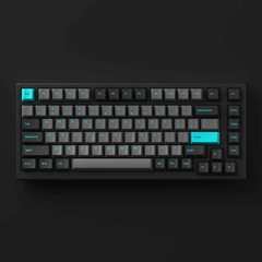 Bàn phím cơ MonsGeek MG75 Black & Cyan (White LED / AKKO sw v3)